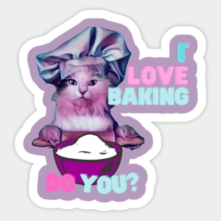 I love Baking Kitty Biscuits Sticker